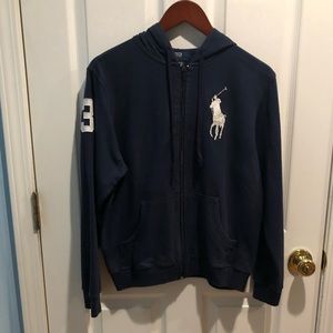 Polo Ralph Lauren big pony logo full zip hoodie